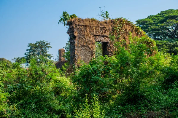 Осмотр Достопримечательностей Гоа Путешествие Индии Руины Древнего Дворца — стоковое фото