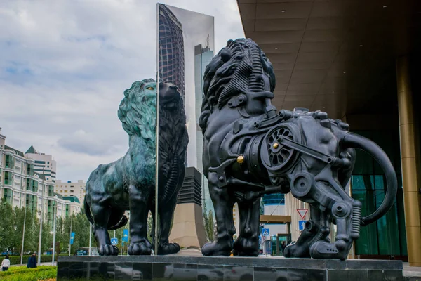 Gündüz Astana şehrinden geçerek, Kazakistan  