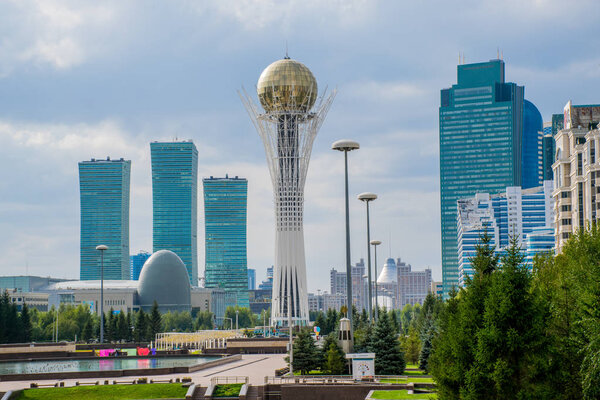 Traveling by Astana city at daytime, Kazakstan  
