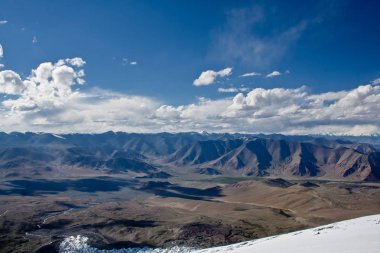 Kaşgar şehri yakınlarındaki Çin Pamir dağları. Orta Asya'da aktif yaşam, tırmanma, yürüyüş ve trekking için en iyi yer.