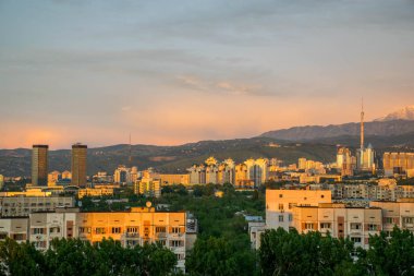 Havadan görünüm, Almatı, Qazaqstan, Kazakistan