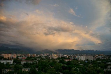 Havadan görünüm, Almatı, Qazaqstan, Kazakistan