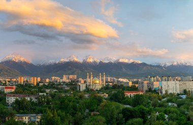 Havadan görünüm, Almatı, Qazaqstan, Kazakistan