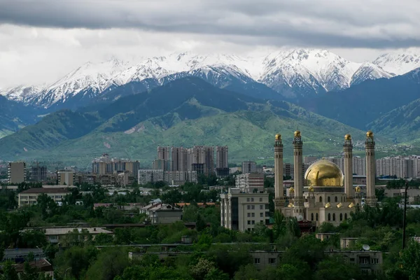 Вид Воздуха Алматы Казакстан Казахстан — стоковое фото