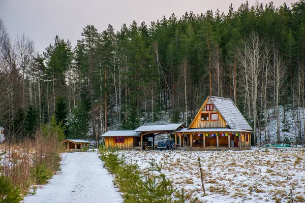 Traditionelle Architektur Von Karelien Russland — Stockfoto