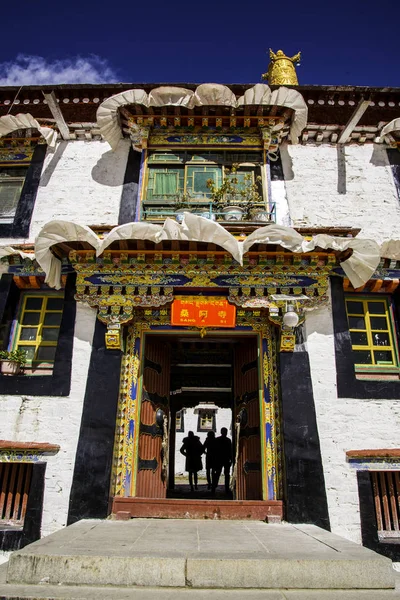 Stare Chińskie Miasto Świętej Ziemi Tybet Lhasa Klasztor Ganden — Zdjęcie stockowe