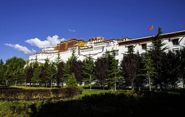 Staré Čínské Město Svaté Zemi Tibet Lhasa Palác Potala — Stock fotografie