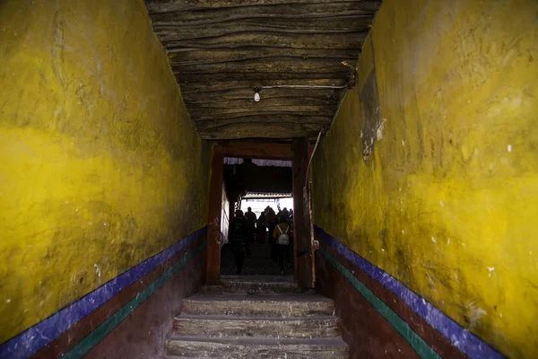 Kinesiska Gamla Stan Helig Mark Tibet Lhasa Potala Palats — Stockfoto