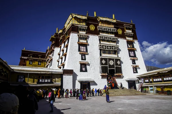 Vieille Ville Chinoise Terre Sainte Tibet Lhassa Palais Potala — Photo