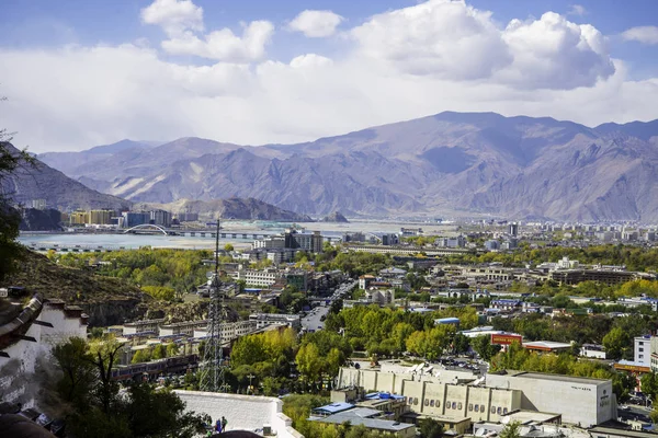 Ciudad Vieja China Tierra Santa Tíbet Lhasa Palacio Potala — Foto de Stock