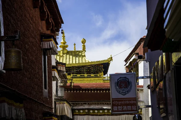 Viajando Por Terra Santa Chinesa Tibete Lhasa — Fotografia de Stock