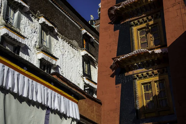 Fascinerande Panorama Över Staden Gyandze Och Gamla Fortet Centrala Tibet — Stockfoto