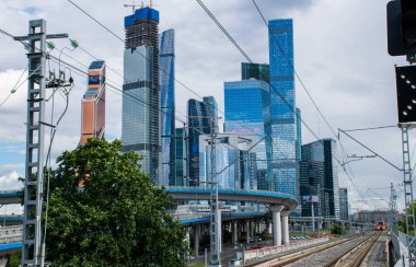 Moskova şehir mimarisini gezmek, seyahat kavramı 