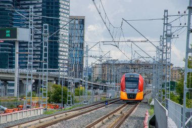 Moskova şehir mimarisini gezmek, seyahat kavramı 