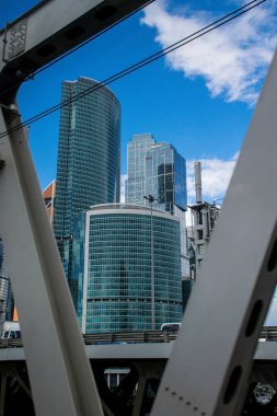 Moskova şehir mimarisini gezmek, seyahat kavramı 