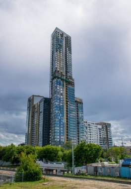 Moskova şehir mimarisini gezmek, seyahat kavramı 