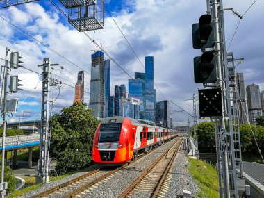 Moskova şehir mimarisini gezmek, seyahat kavramı 