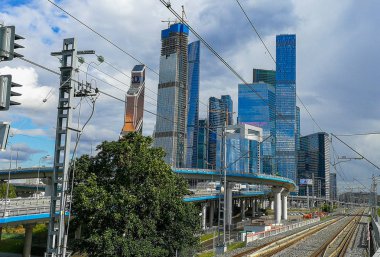 Moskova şehir mimarisini gezmek, seyahat kavramı 