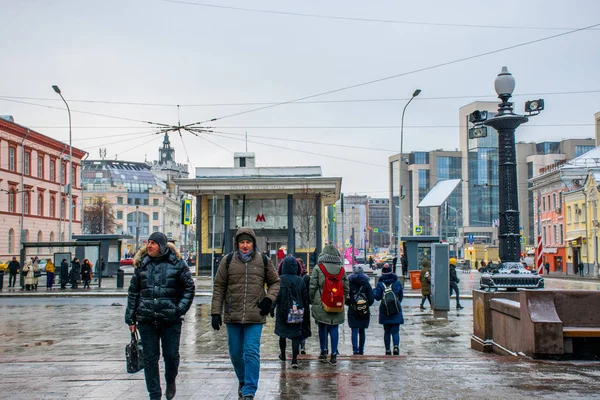 Экскурсия Архитектуре Москвы Туристическая Концепция — стоковое фото