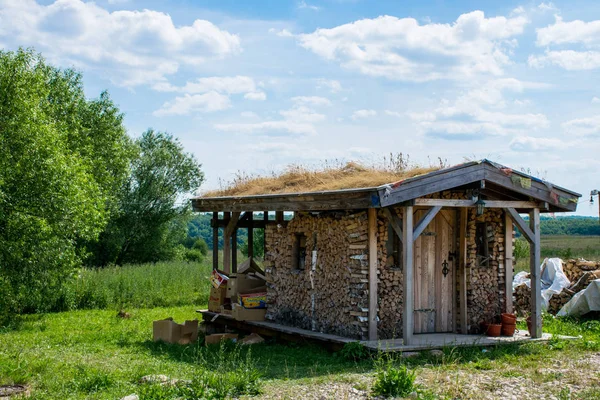 Casa Madeira Tradicional Kaluga Rússia — Fotografia de Stock