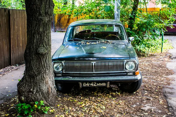 stock image old vintage car at Moscow, Russia