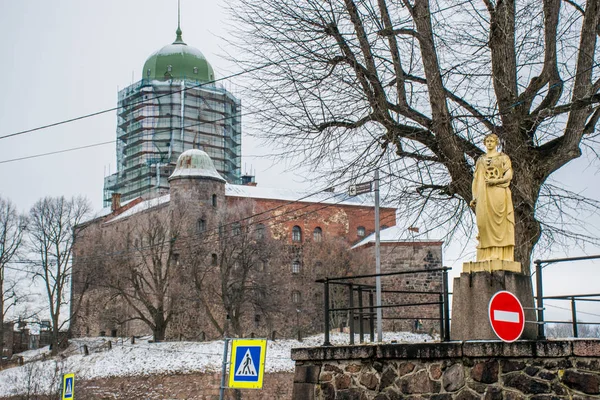 Vyborg Rusia Ene 2018 Diferentes Edificios Antiguos Casco Antiguo Invierno —  Fotos de Stock