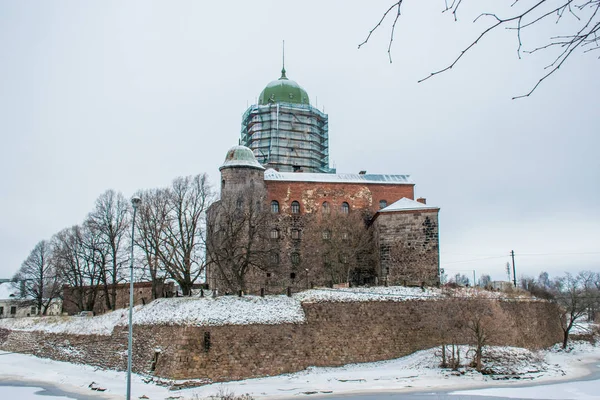 Vyborg Rusya Ocak 2018 Old Town Daki Farklı Eski Binalar — Stok fotoğraf