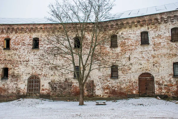 Vyborg Ryssland Jan 2018 Olika Gamla Byggnader Gamla Stan Vinter — Stockfoto