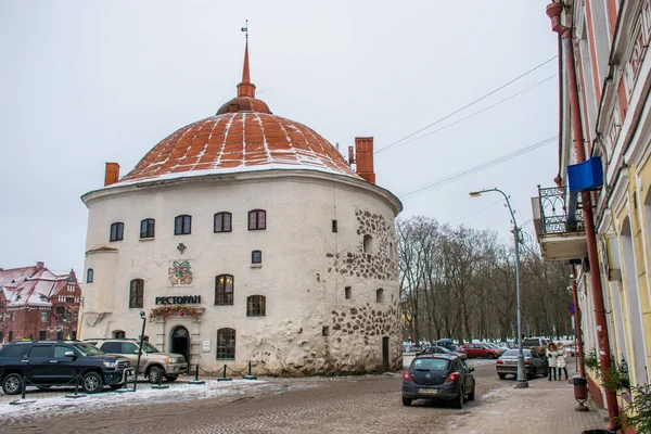 Vyborg Rusya Ocak 2018 Old Town Daki Farklı Eski Binalar — Stok fotoğraf