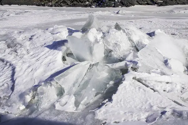 Montañas Altai Cerca Del Pueblo Oroktoy Invierno Ruso Siberia — Foto de Stock