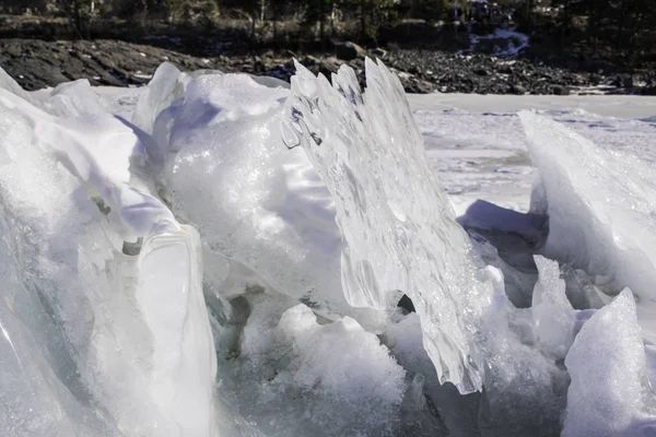 Montagne Altai Vicino Villaggio Oroktoy Inverno Russo Siberia — Foto Stock