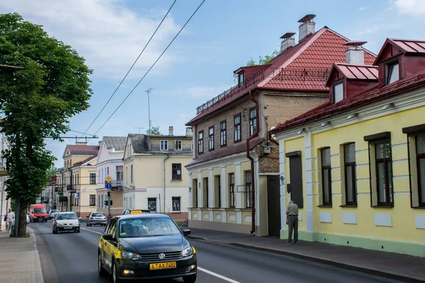 Grodno Fehéroroszország Június 2018 Fehéroroszország Legnagyobb Európai Városának Központi Utcái — Stock Fotó