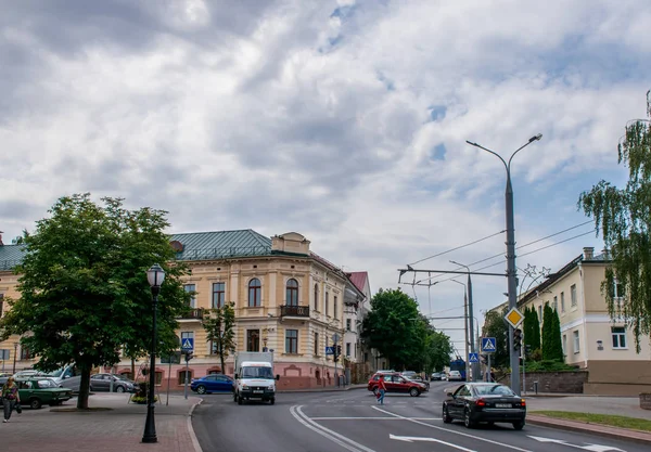 Grodno Belarus June 2018 Central Streets Historical Houses Most European — Stock Photo, Image