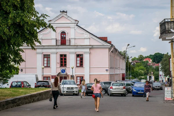 Місто Білорусь Червень 2018 Центральні Вулички Історичні Будинки Самого Європейського — стокове фото