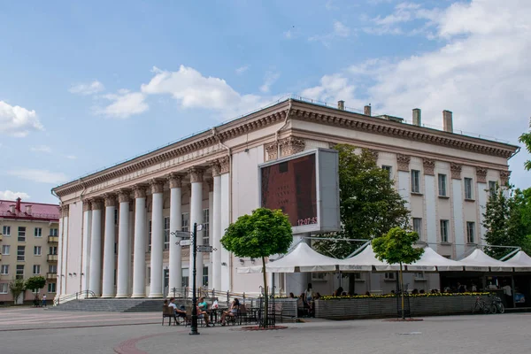 Grodno Wit Rusland Juni 2018 Centrale Straten Historische Huizen Van — Stockfoto