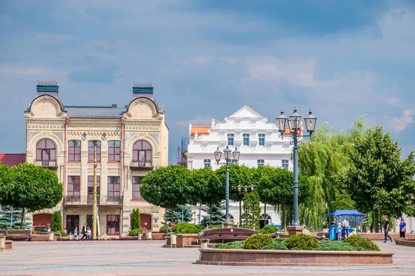 Grodno Belarus June 2018 Central Streets Historical Houses Most European — Stock Photo, Image
