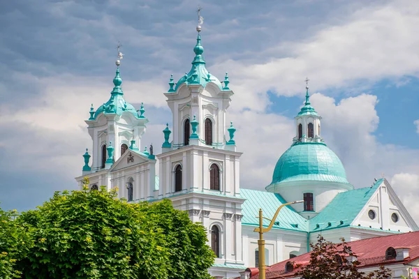 Гродно Беларусь Июнь 2018 Года Знаменитый Памятник Кафедральный Собор Святого — стоковое фото