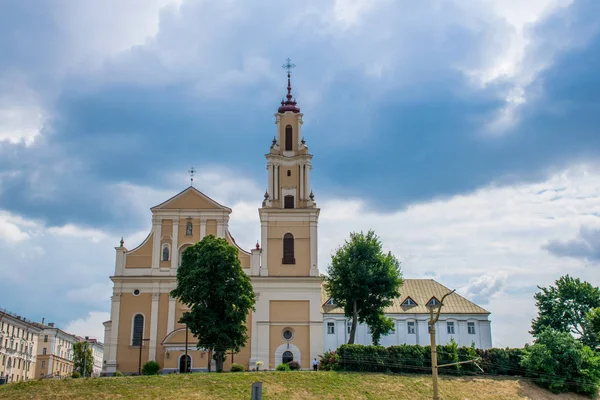 Grodno Vitryssland Juni 2018 Centrala Gator Och Historiska Hus Den — Stockfoto