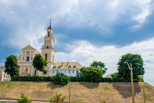 Grodno Weißrussland Juni 2018 Zentrale Straßen Und Historische Häuser Der — Stockfoto