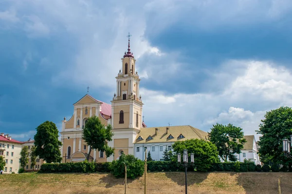 Grodno Belarus June 2018 Central Streets Historical Houses Most European — Stock Photo, Image