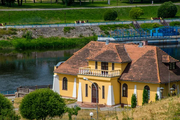 Grodno Wit Rusland Juni 2018 Centrale Straten Historische Huizen Van — Stockfoto