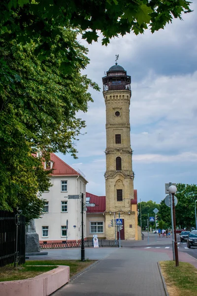 Grodno Belarus June 2018 Central Streets Historical Houses Most European — Stock Photo, Image