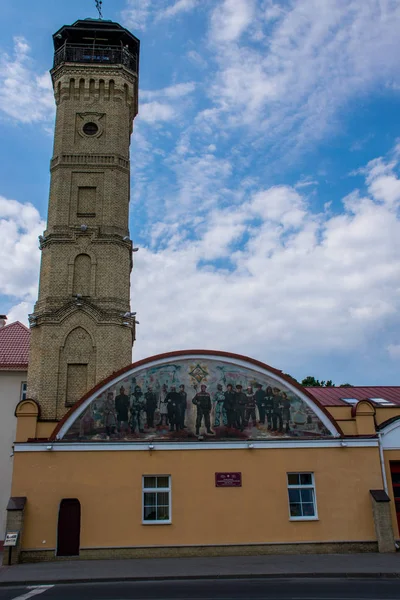 Grodno Belarus June 2018 Central Streets Historical Houses Most European — Stock Photo, Image