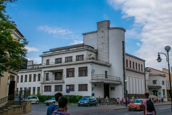 Grodno Fehéroroszország Június 2018 Fehéroroszország Legnagyobb Európai Városának Központi Utcái — Stock Fotó
