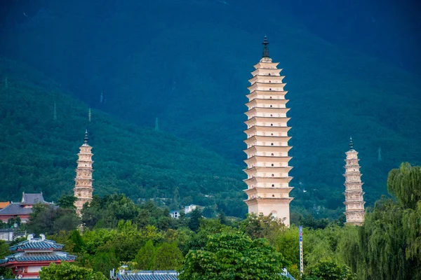 Dali Chiny Paź 2018 Trzy Pagody Chongsheng Temple Pobliżu Starego — Zdjęcie stockowe