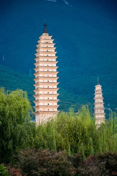 Dali Kína Október 2018 Három Pagodas Chongsheng Templom Közelében Dali — Stock Fotó