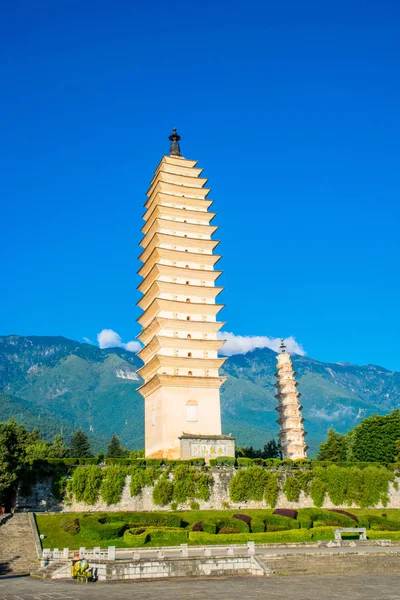 Dali Cina Ott 2018 Tre Pagode Del Tempio Chongsheng Vicino — Foto Stock