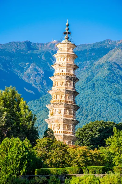 Dali Cina Ott 2018 Tre Pagode Del Tempio Chongsheng Vicino — Foto Stock