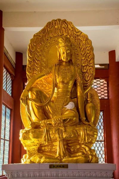 Dali Yunnan Province China Oct 2018 Golden Buddhist Statues Chongsheng Royalty Free Stock Images