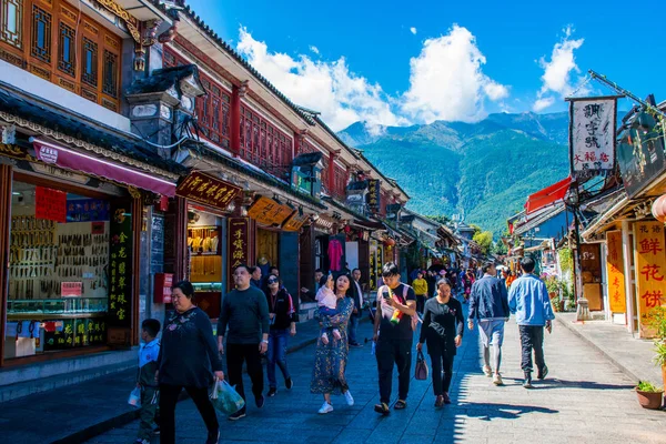 Tradiční Architektura Města Dali Yunnan Čína — Stock fotografie